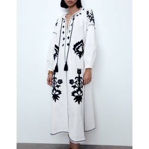 Zara embroidered midi dress!